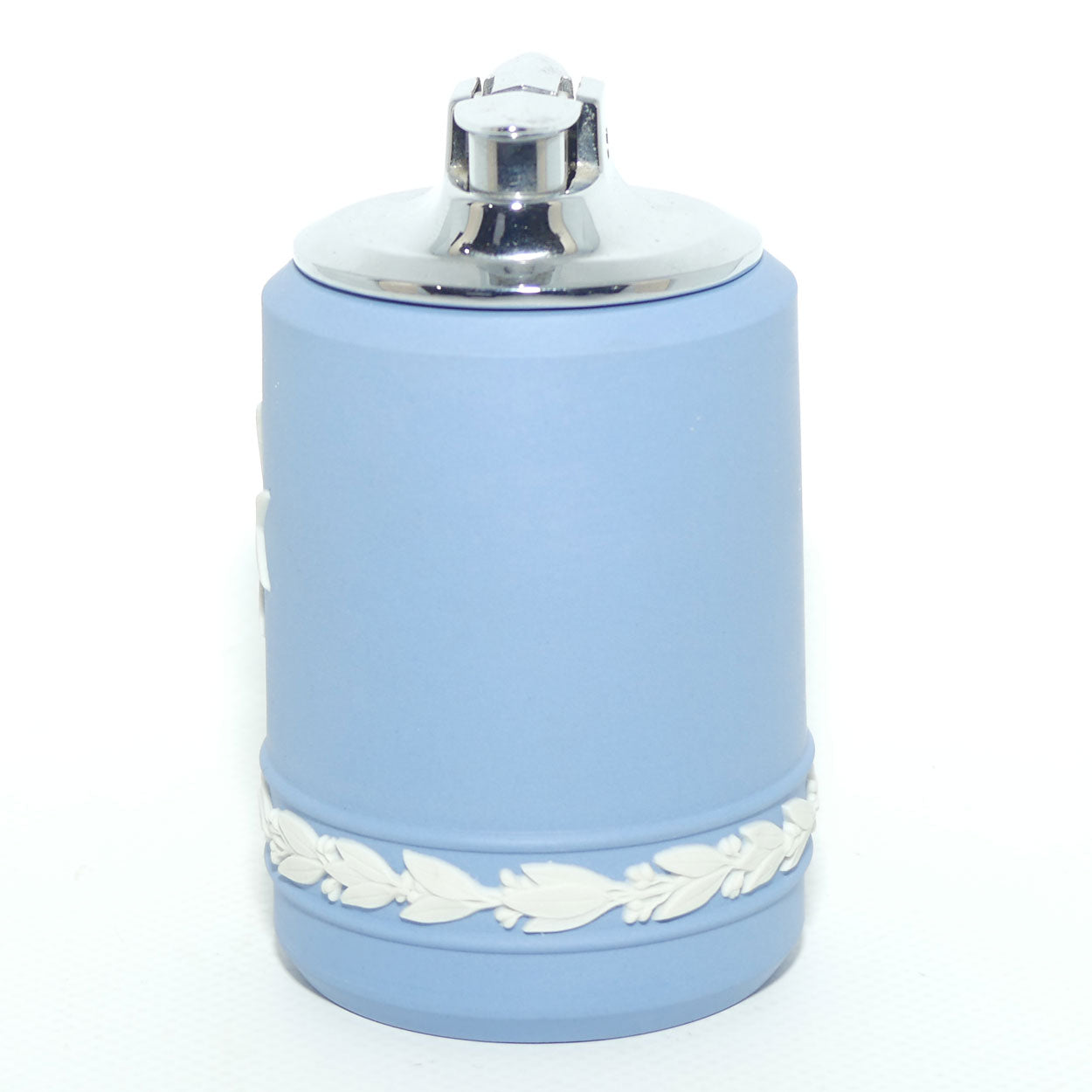 Wedgwood Jasper | White on Pale Blue | Maltese Cross table lighter