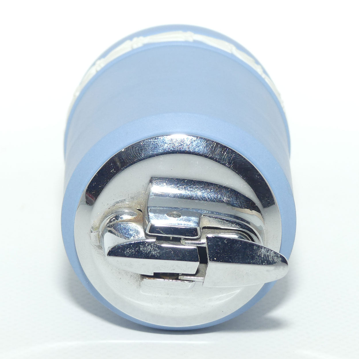 Wedgwood Jasper | White on Pale Blue | Maltese Cross table lighter