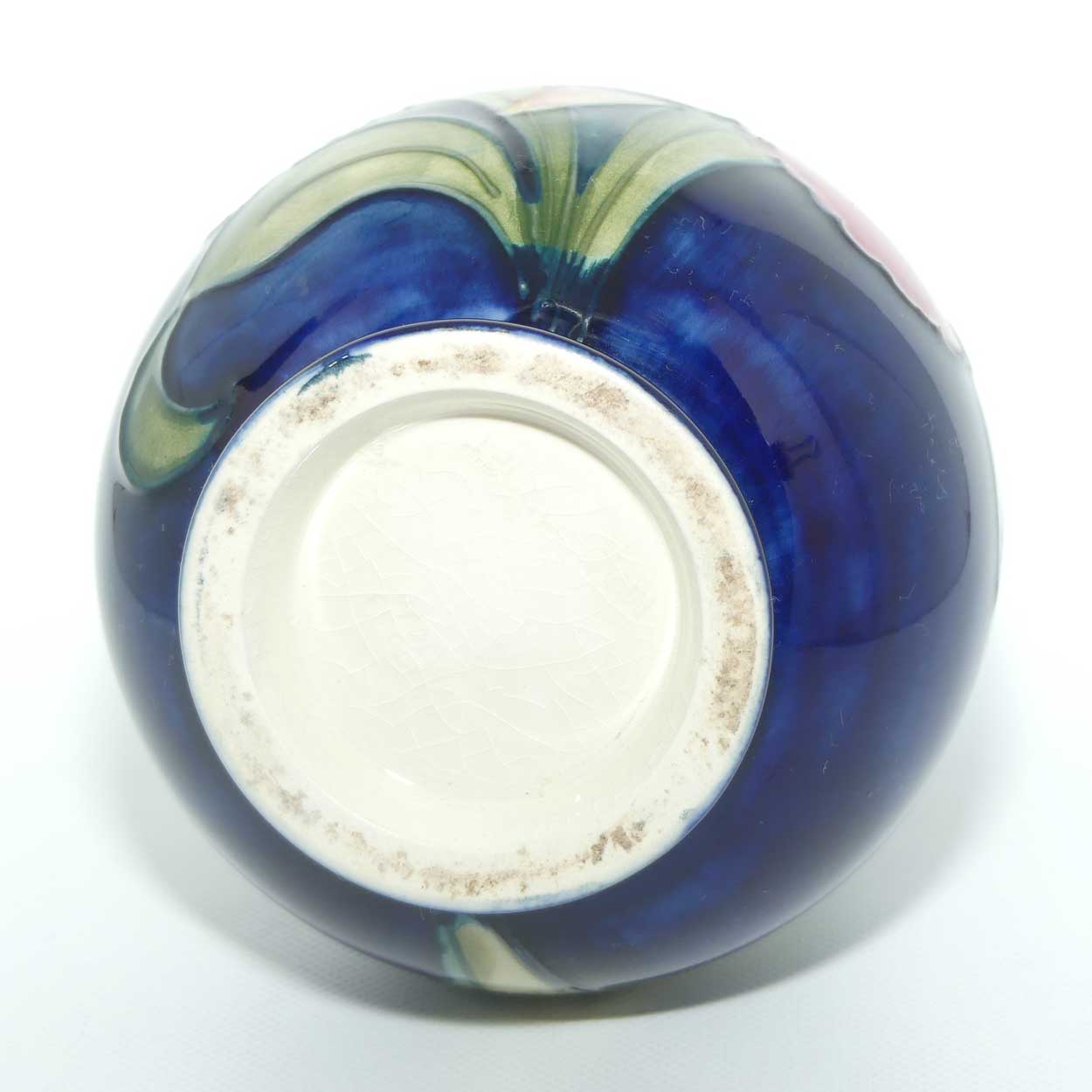 Walter Moorcroft Orchid on Dark Blue Ground vase | Shape 7/5