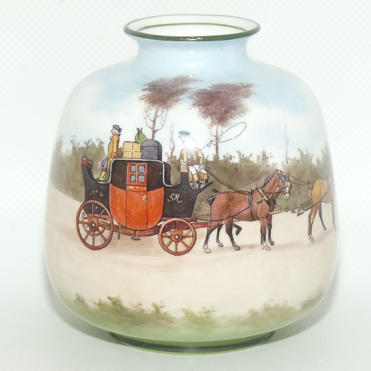 Royal Doulton Coaching Days small vase | rare Blue Sky variation #1