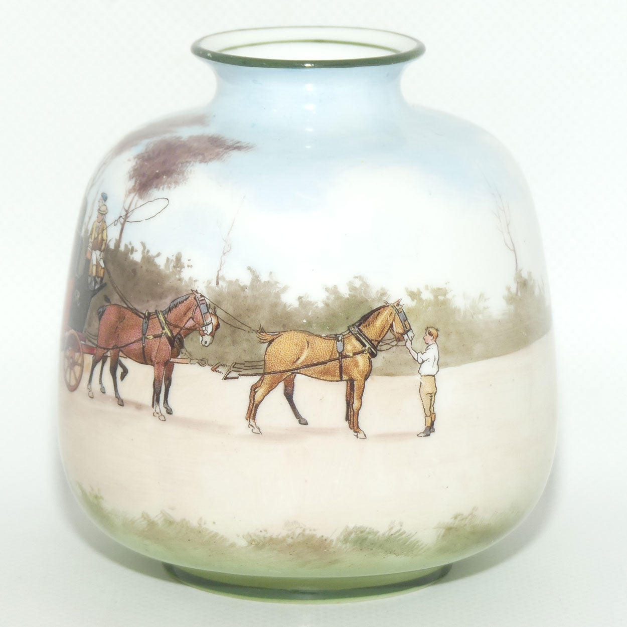Royal Doulton Coaching Days small vase | rare Blue Sky variation #1
