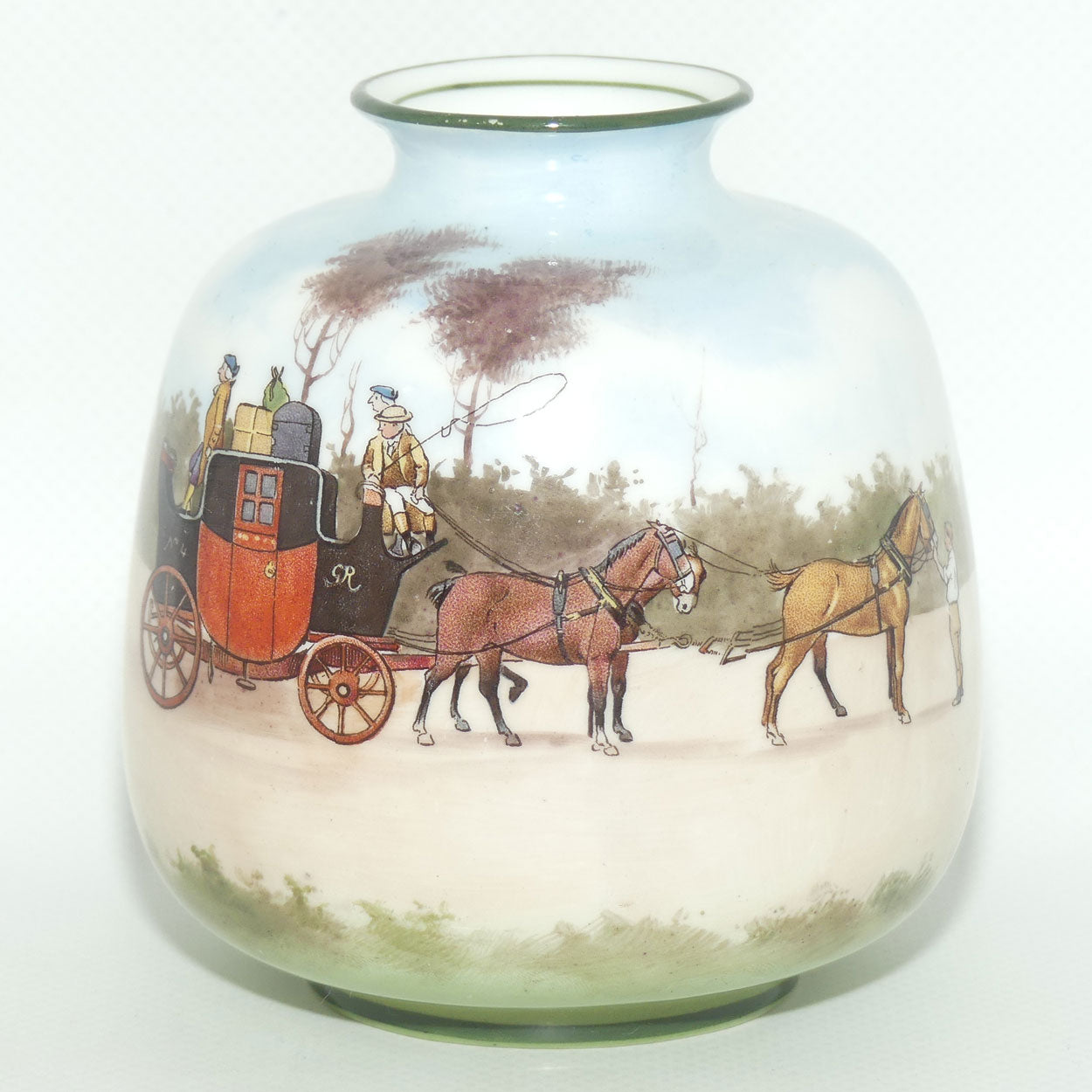 Royal Doulton Coaching Days small vase | rare Blue Sky variation #1
