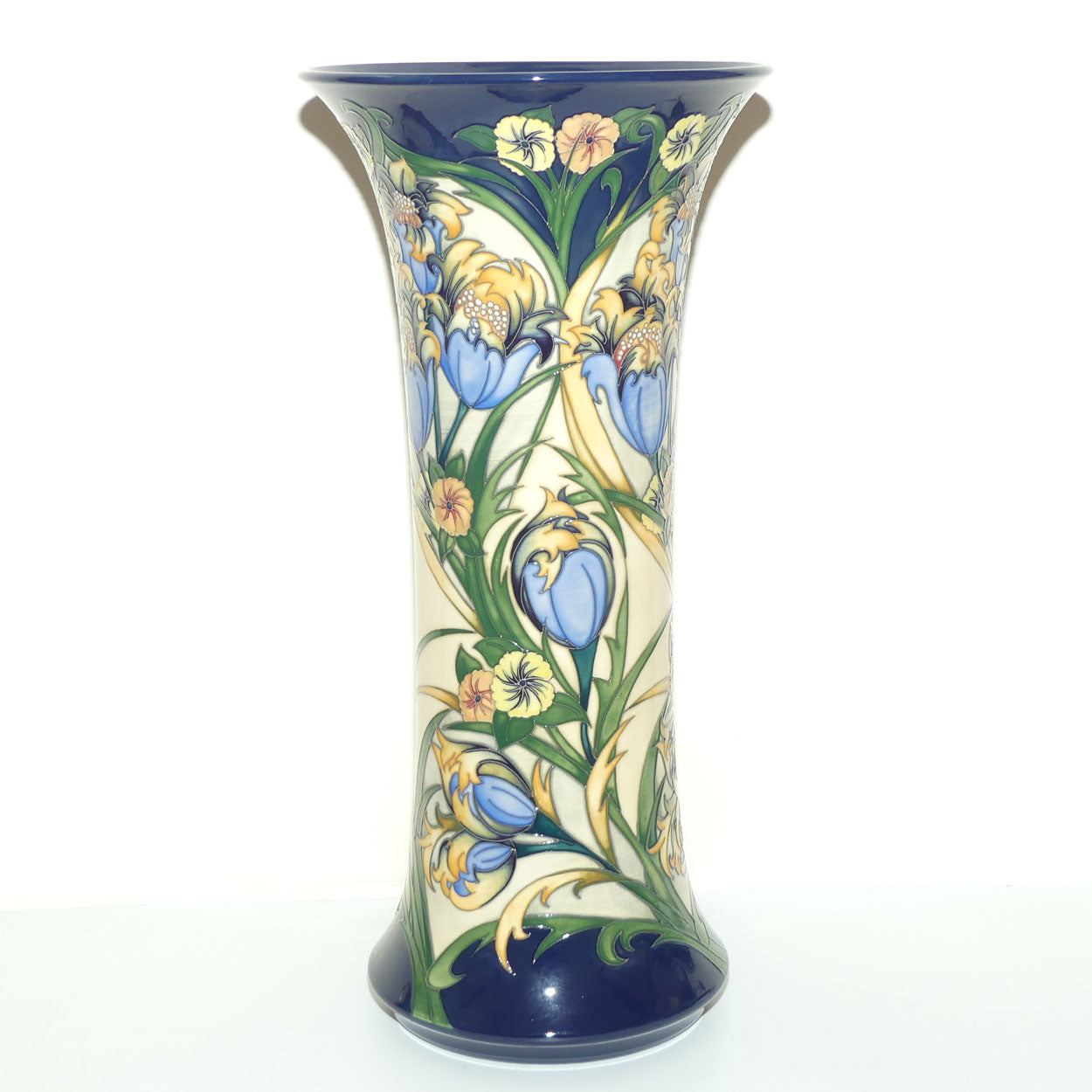 Moorcroft Blue Tulip 159/18 Prestige Vase (Ltd Ed)