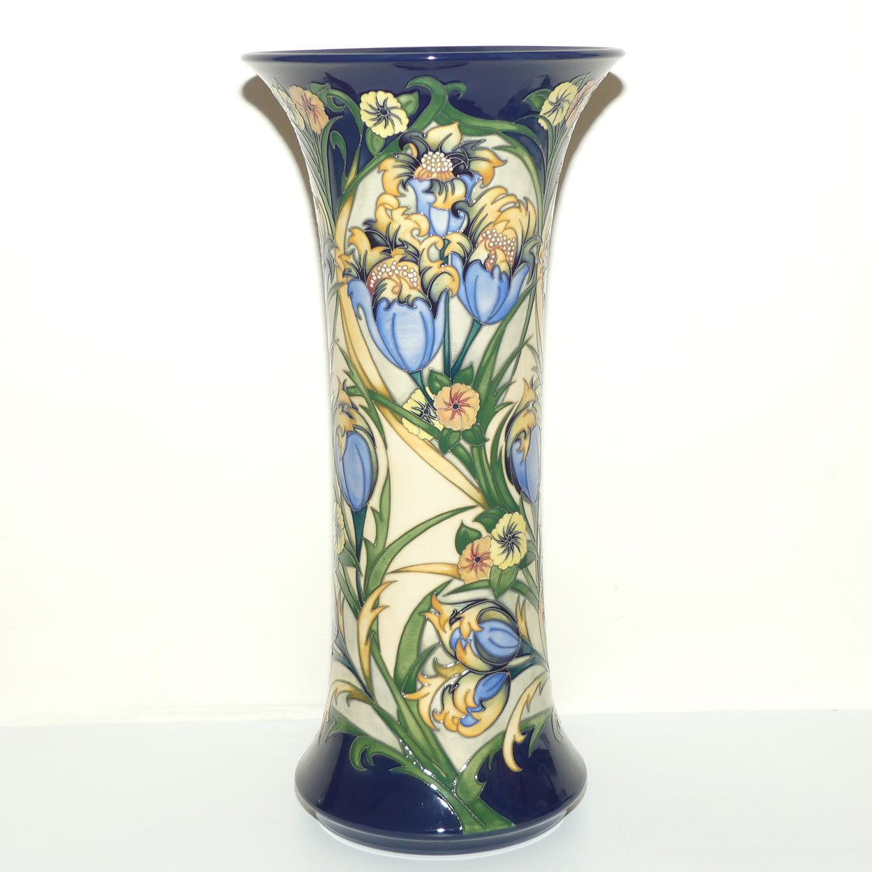 Moorcroft Blue Tulip 159/18 Prestige Vase (Ltd Ed)