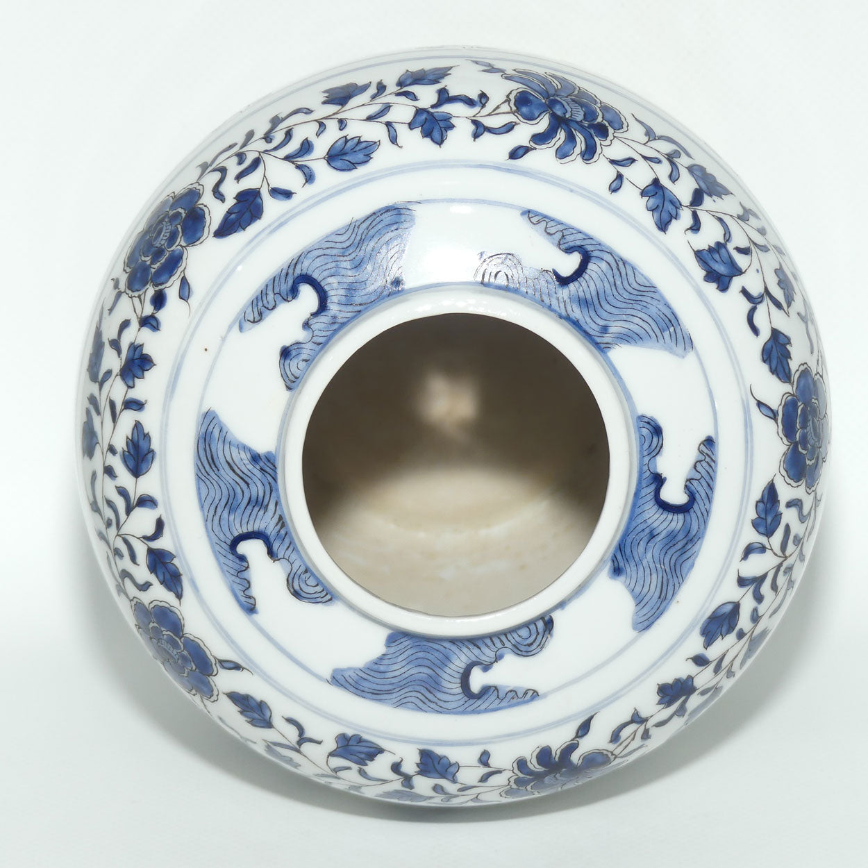 Mid Century finely decorated Oriental Blue and White vase | Fish