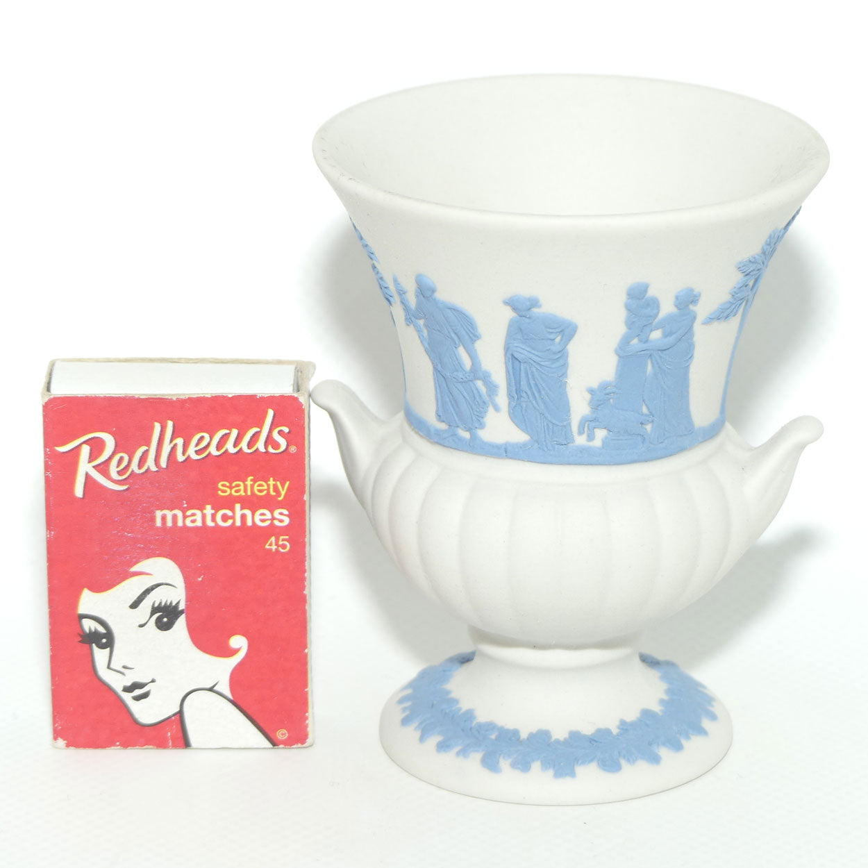 Wedgwood Jasper | Blue on White | Campagna vase | #2