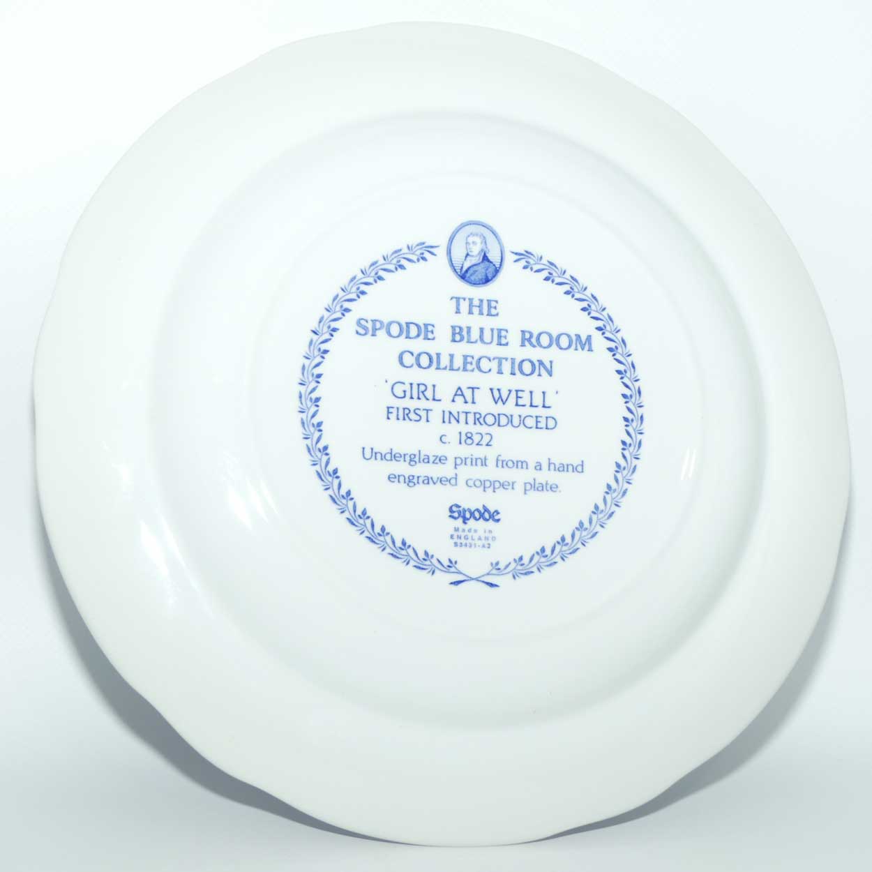 Spode Blue Room Collection | Girl at Well plate | 26cm