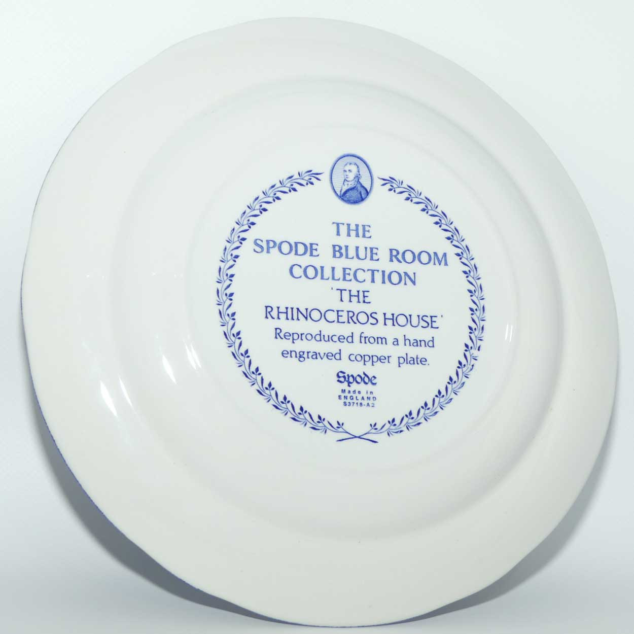 Spode Blue Room Collection | The Rhinoceros House plate | 26cm