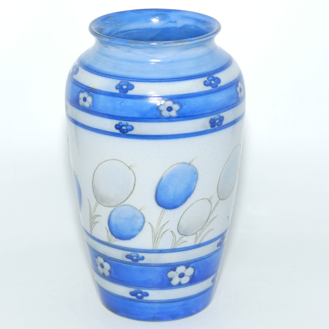 William Moorcroft Banded Honesty salt glaze M18 vase