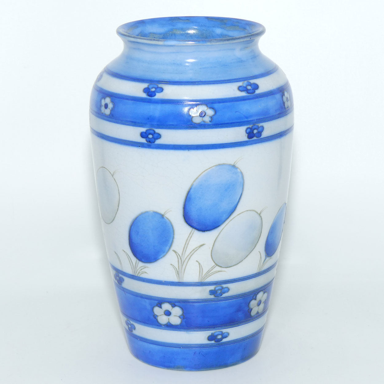 William Moorcroft Banded Honesty salt glaze M18 vase