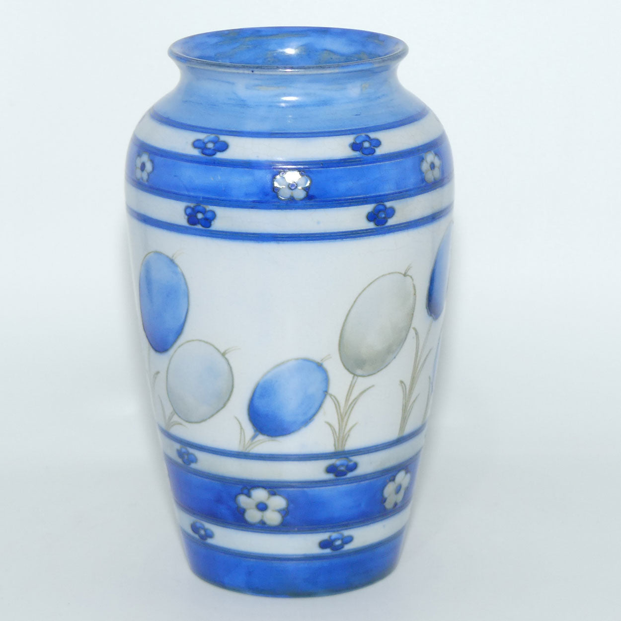 William Moorcroft Banded Honesty salt glaze M18 vase