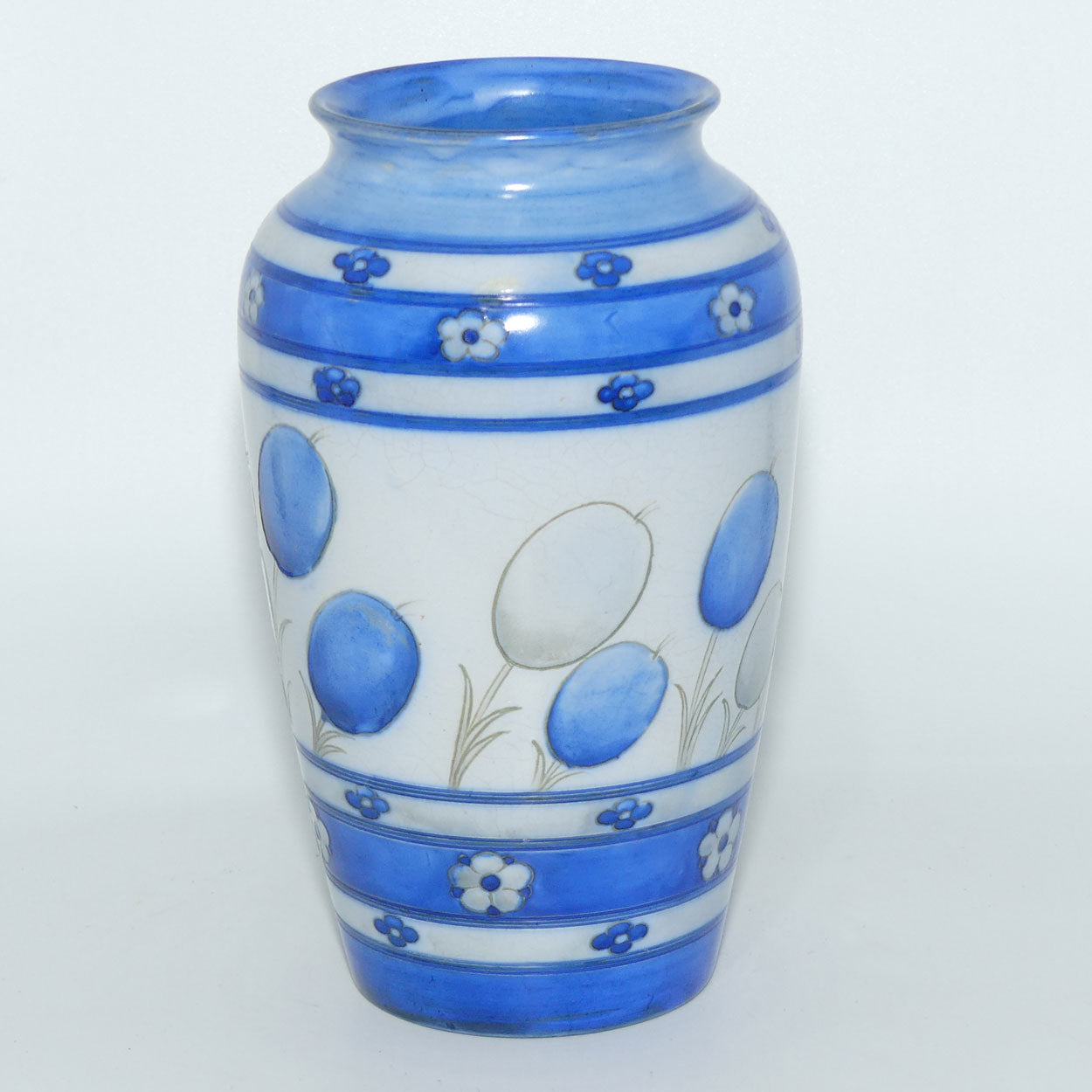 William Moorcroft Banded Honesty salt glaze M18 vase