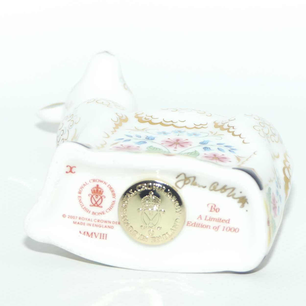 Royal Crown Derby paperweight | Bo | Baby Sheep | Ltd Ed | signed and boxed