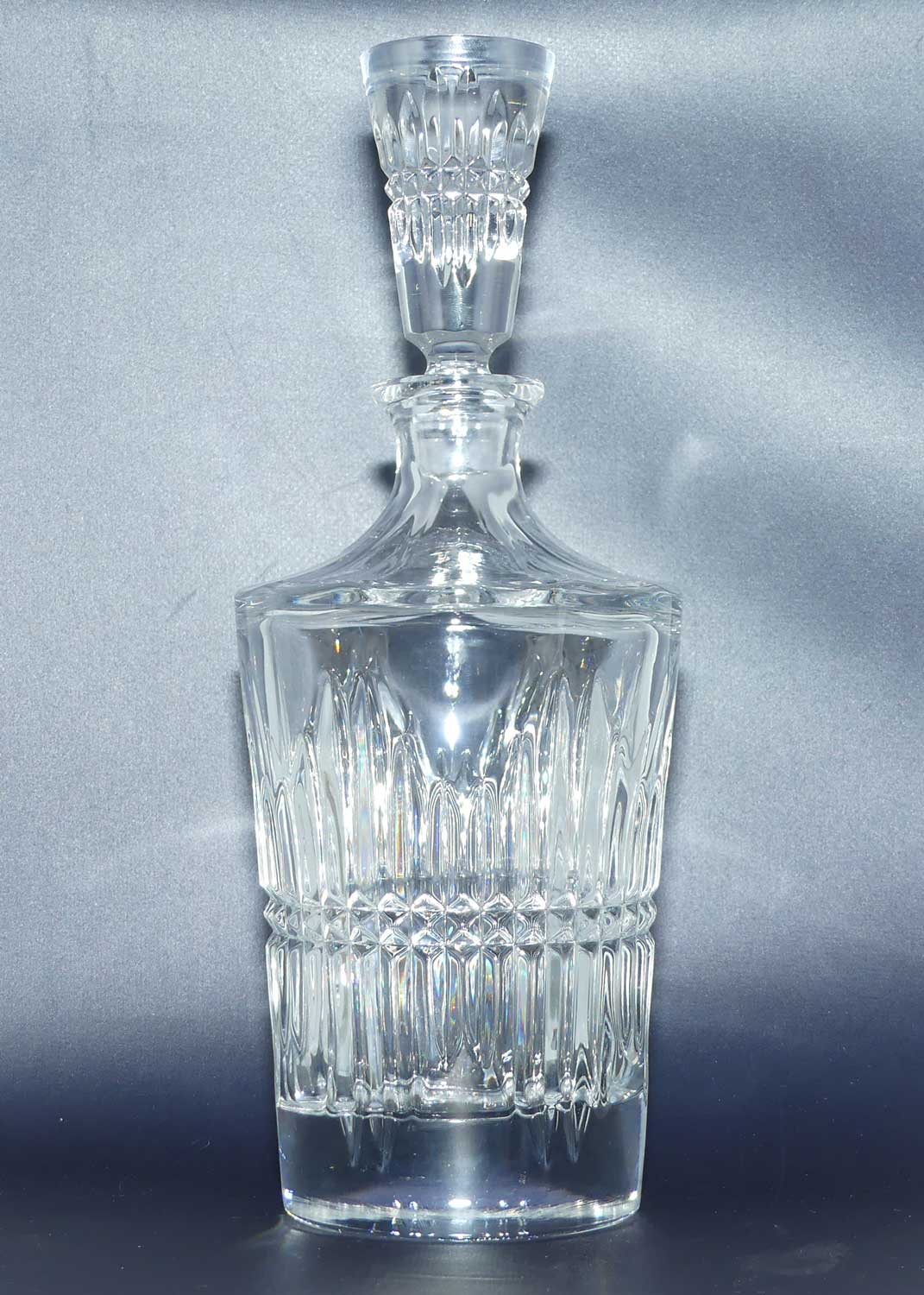 Large Bohemia Crystal Bedford pattern decanter | in original box