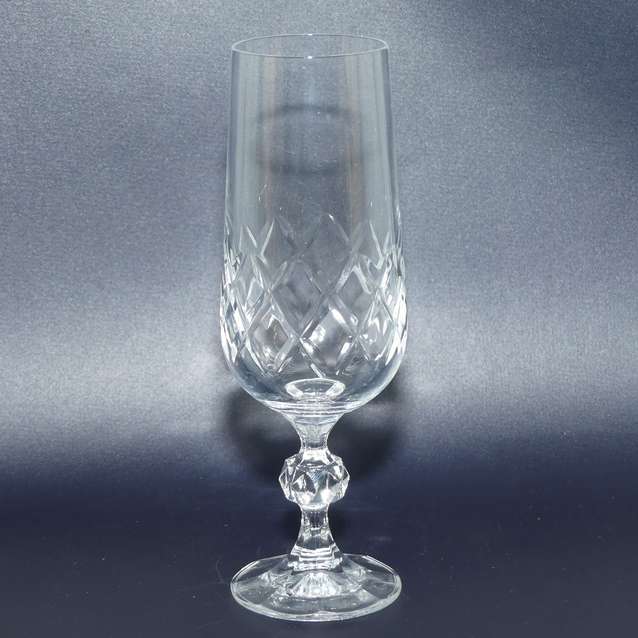 Set of 6 Diamond Cut Crystal Flutes | 150mls | Boxed