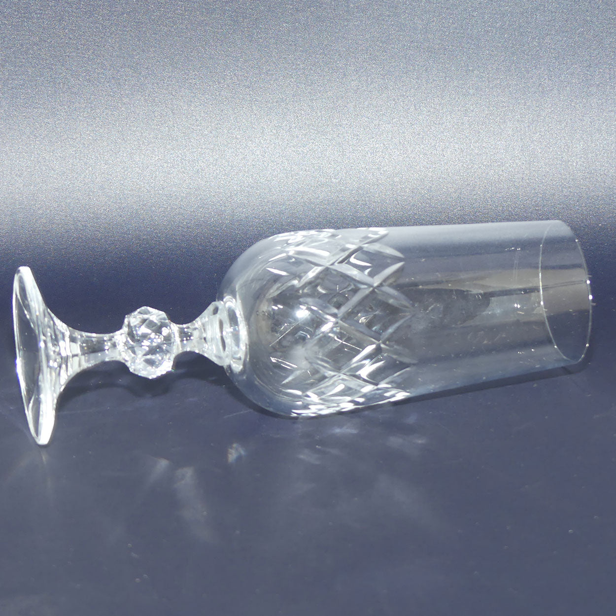 Set of 6 Diamond Cut Crystal Flutes | 150mls | Boxed