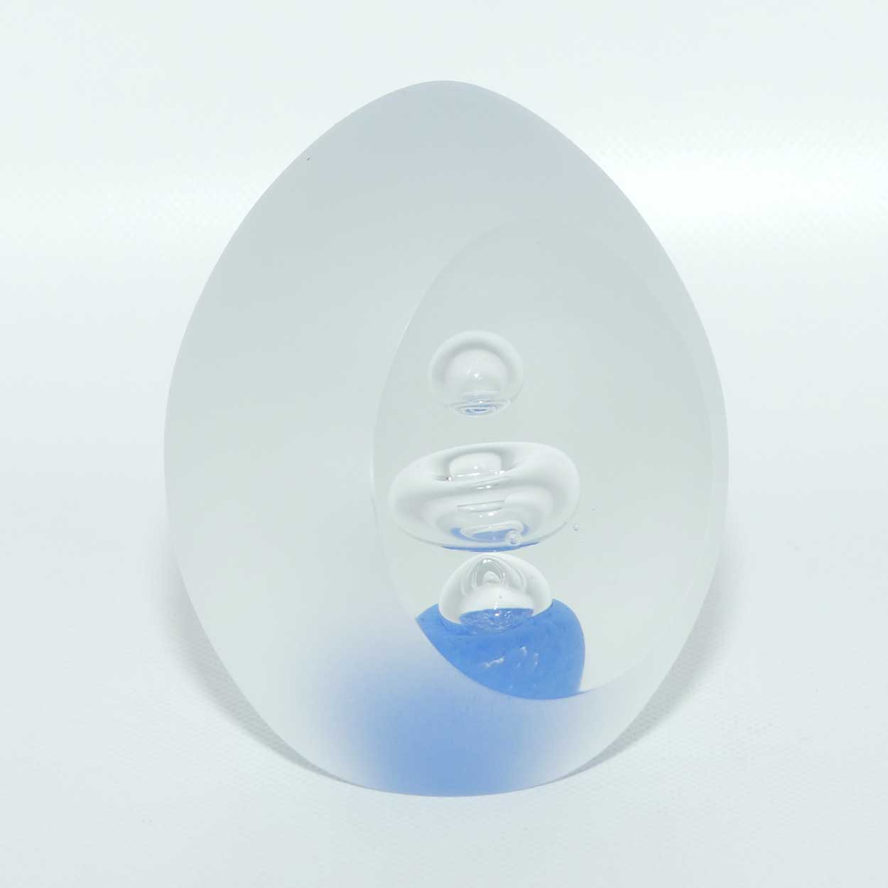 Bohemia Crystal Paris Decor Controlled Bubble paperweight with acid etched finish