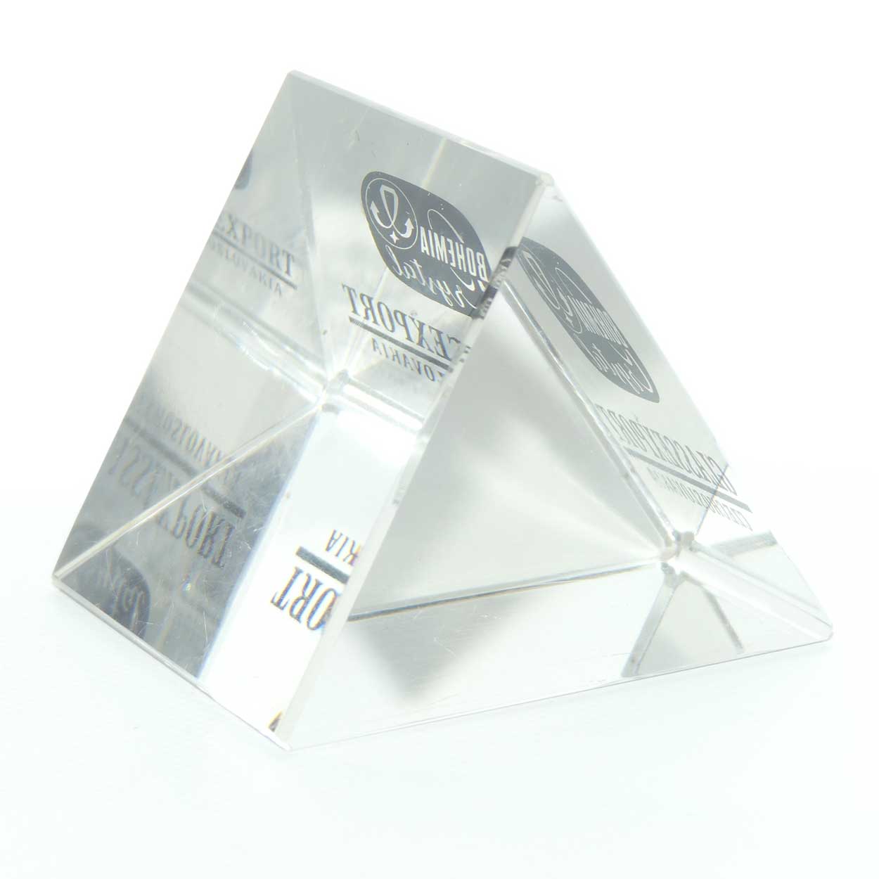 Bohemia Crystal Glass Export Czechoslovakia shop display plaque