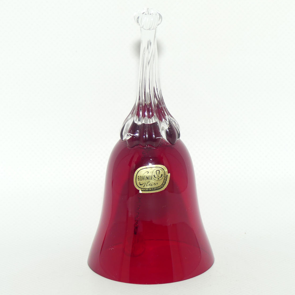 Vintage Bohemian Glass Ruby Glass bell