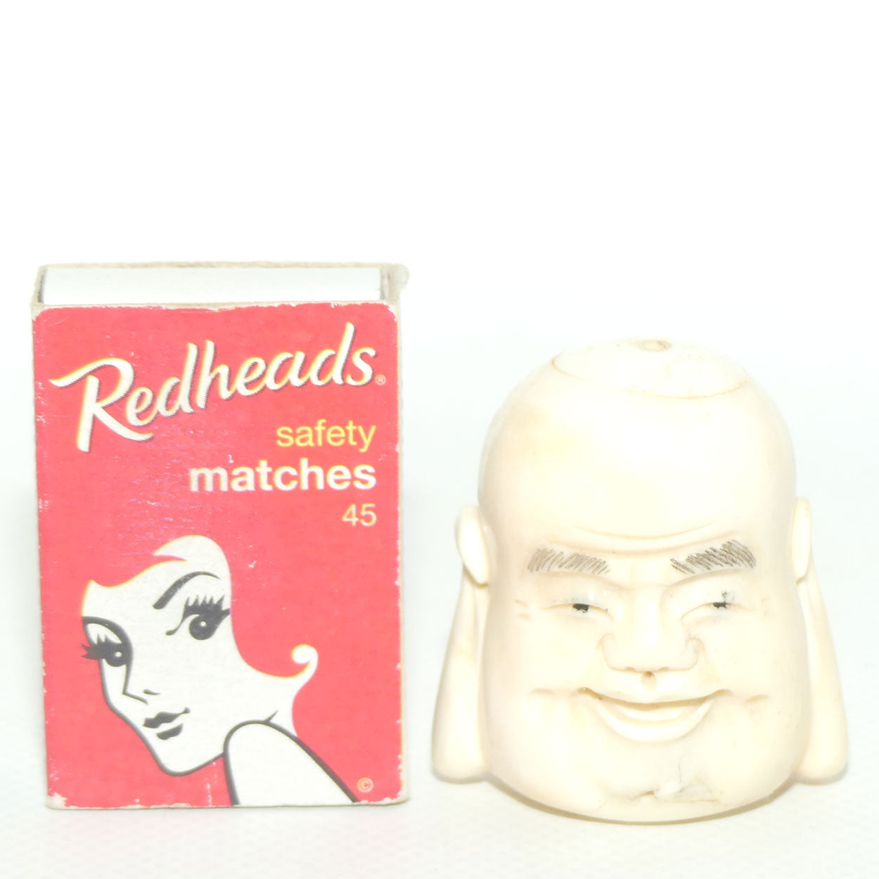 Chinese Carved Bone Buddha caricature