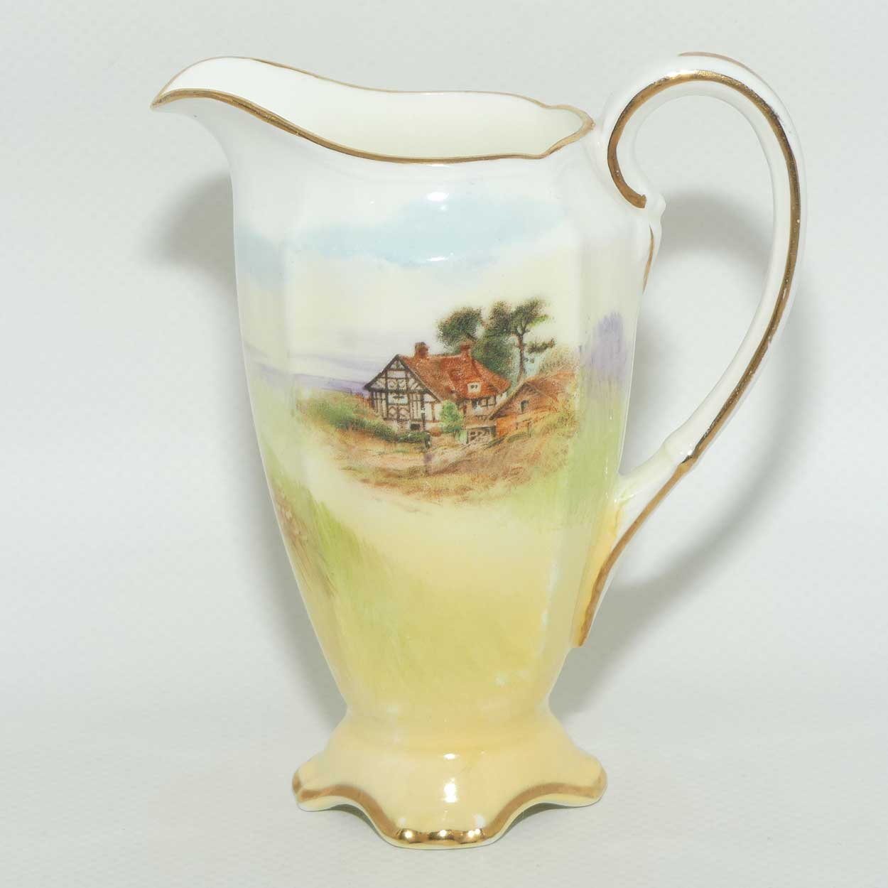 Royal Doulton English Cottages A fancy shape milk jug and sugar bowl | Fine Bone China