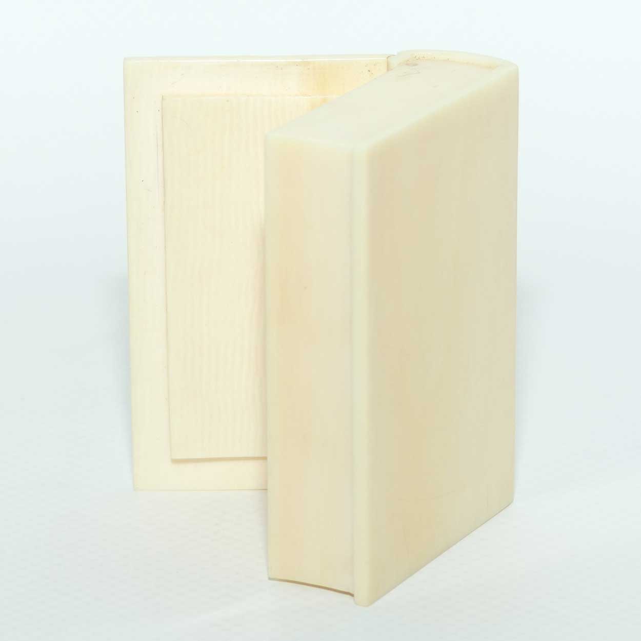 Ivory Trinket Box or Match Box in the form of a Book