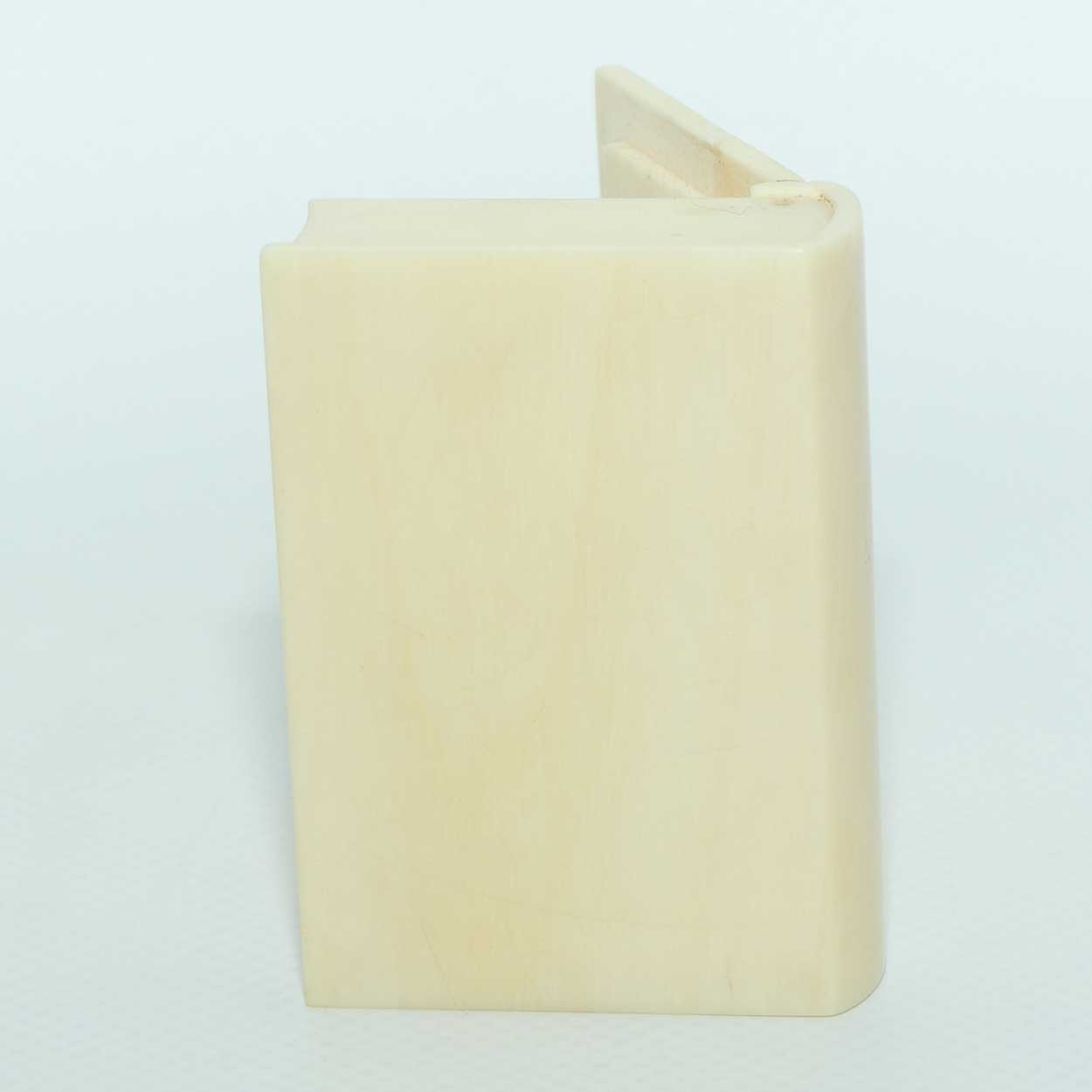Ivory Trinket Box or Match Box in the form of a Book