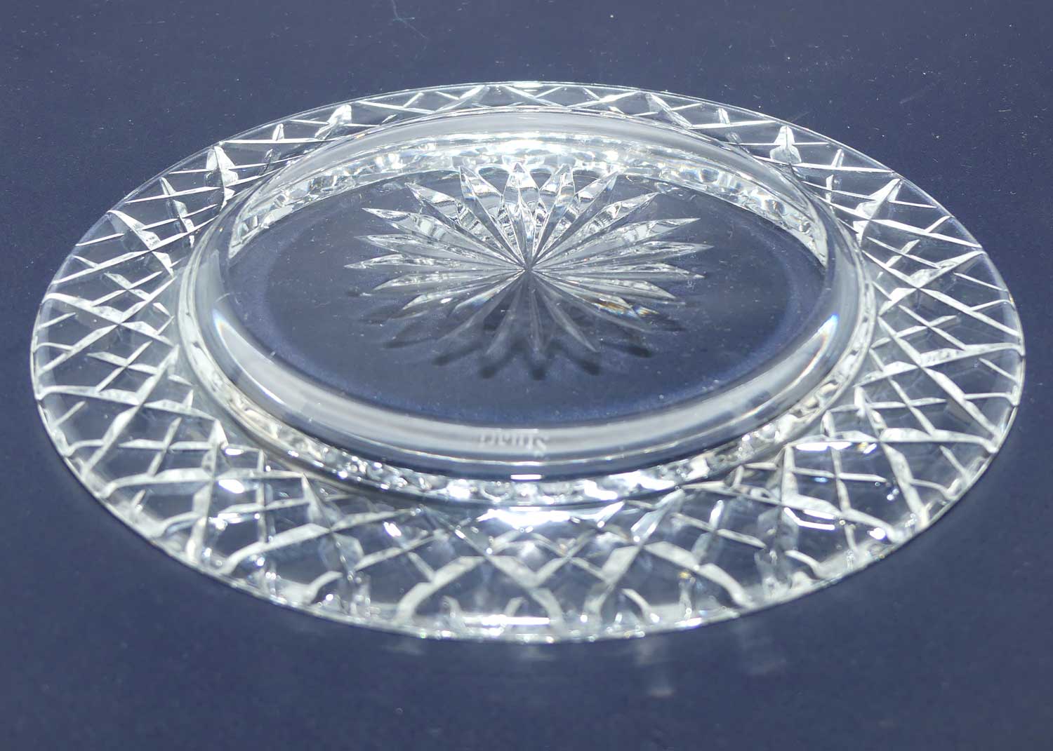 Stuart Crystal diamond cut wine bottle coaster