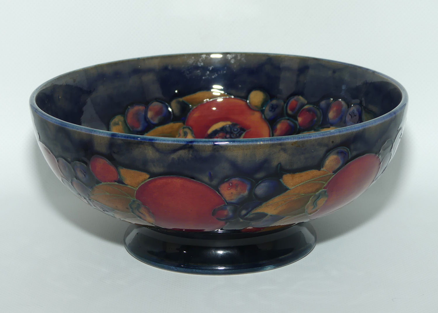 William Moorcroft Pomegranate pedestal bowl | Shape 11 | full signature