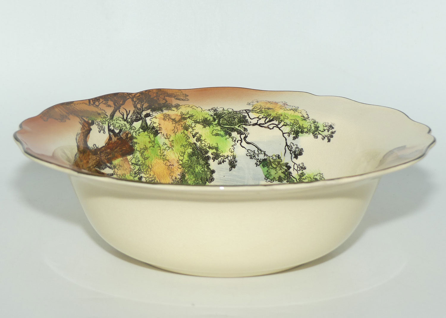 Royal Doulton Gleaners and Gypsies Leeds shape large bowl