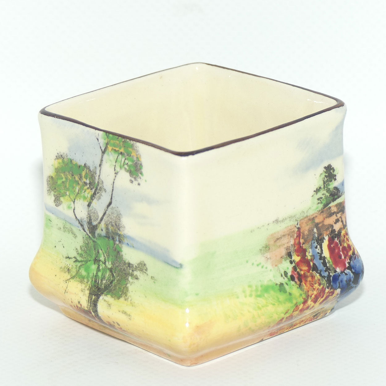 Royal Doulton Country Garden squat square vase D4932