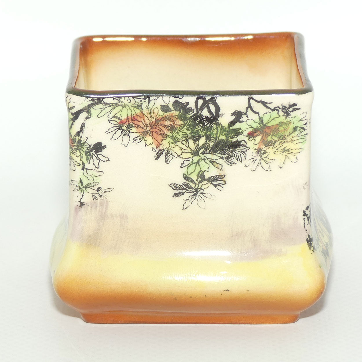 Royal Doulton Gleaners and Gypsies miniature squat square vase