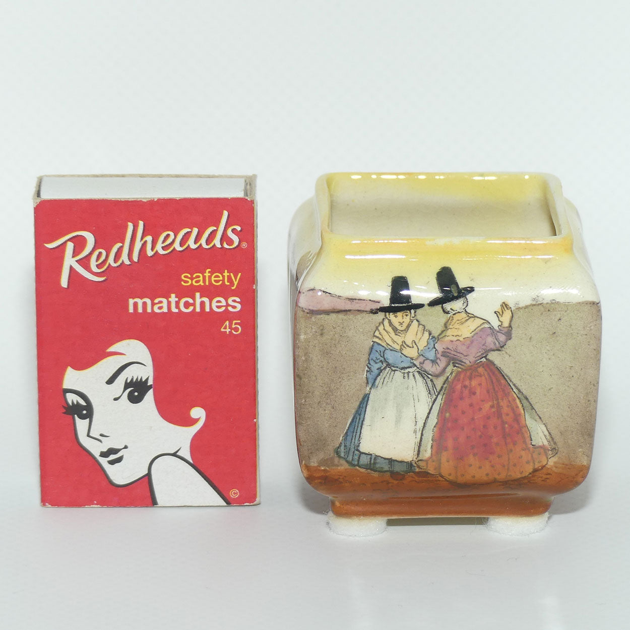 Royal Doulton Welsh miniature box section vase