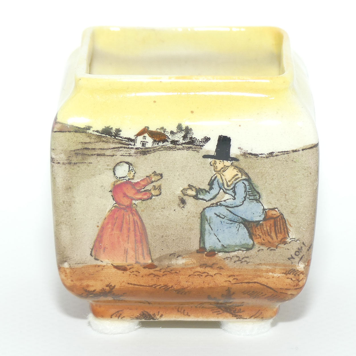 Royal Doulton Welsh miniature box section vase