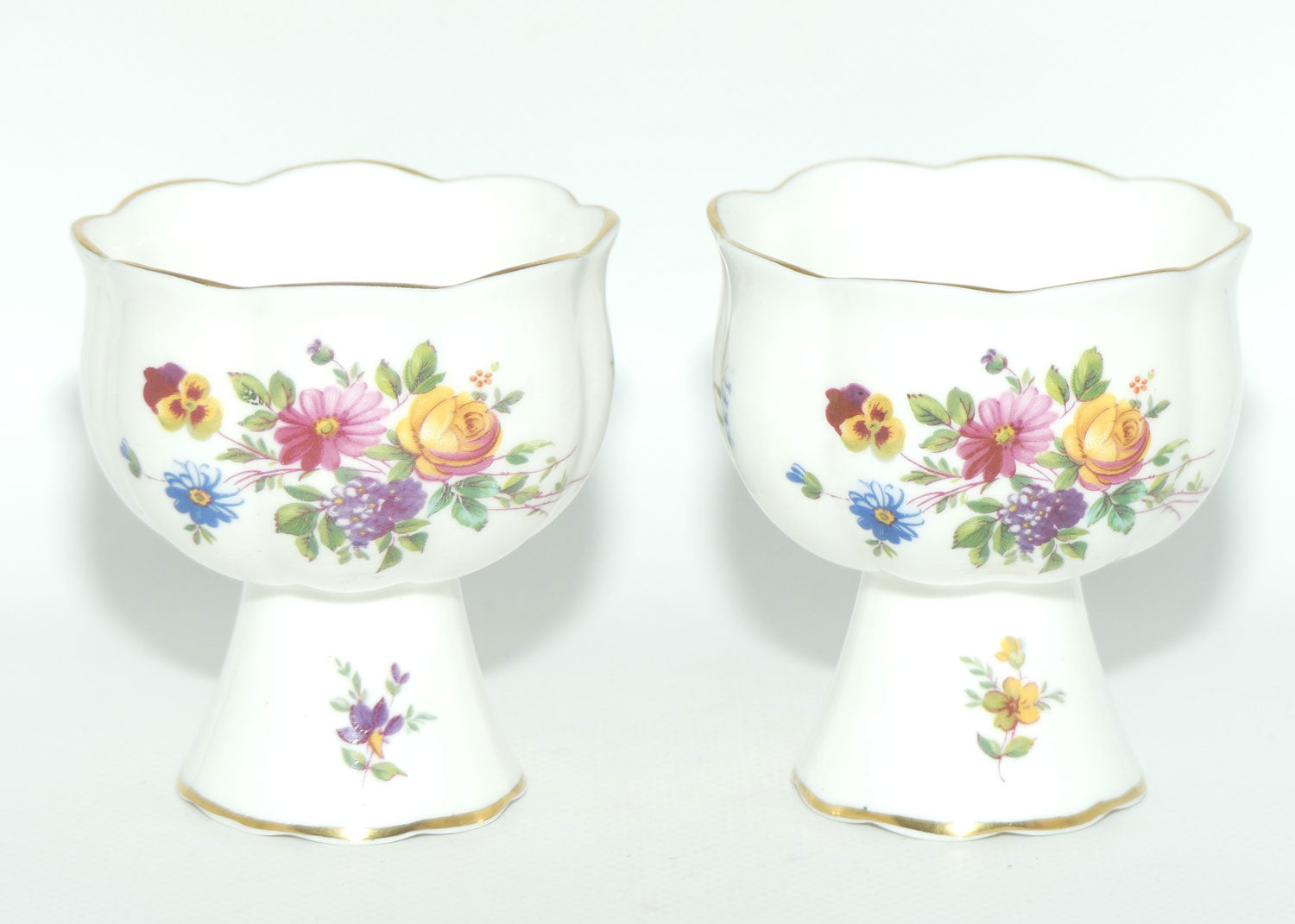 Minton Bone China Marlow pair of candle cups | boxed