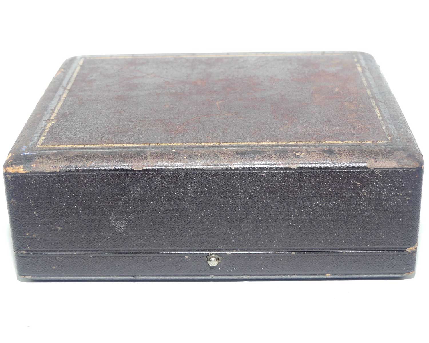 Edwardian era set of 6 Embossed triangular Silver plated napkin rings