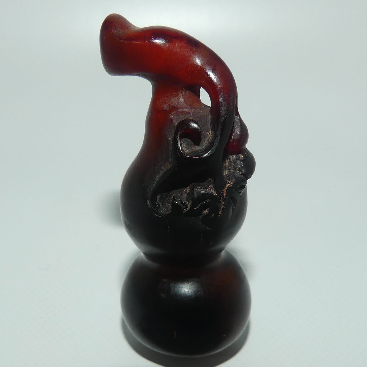 Japanese Carved Boxwood miniature Gourd