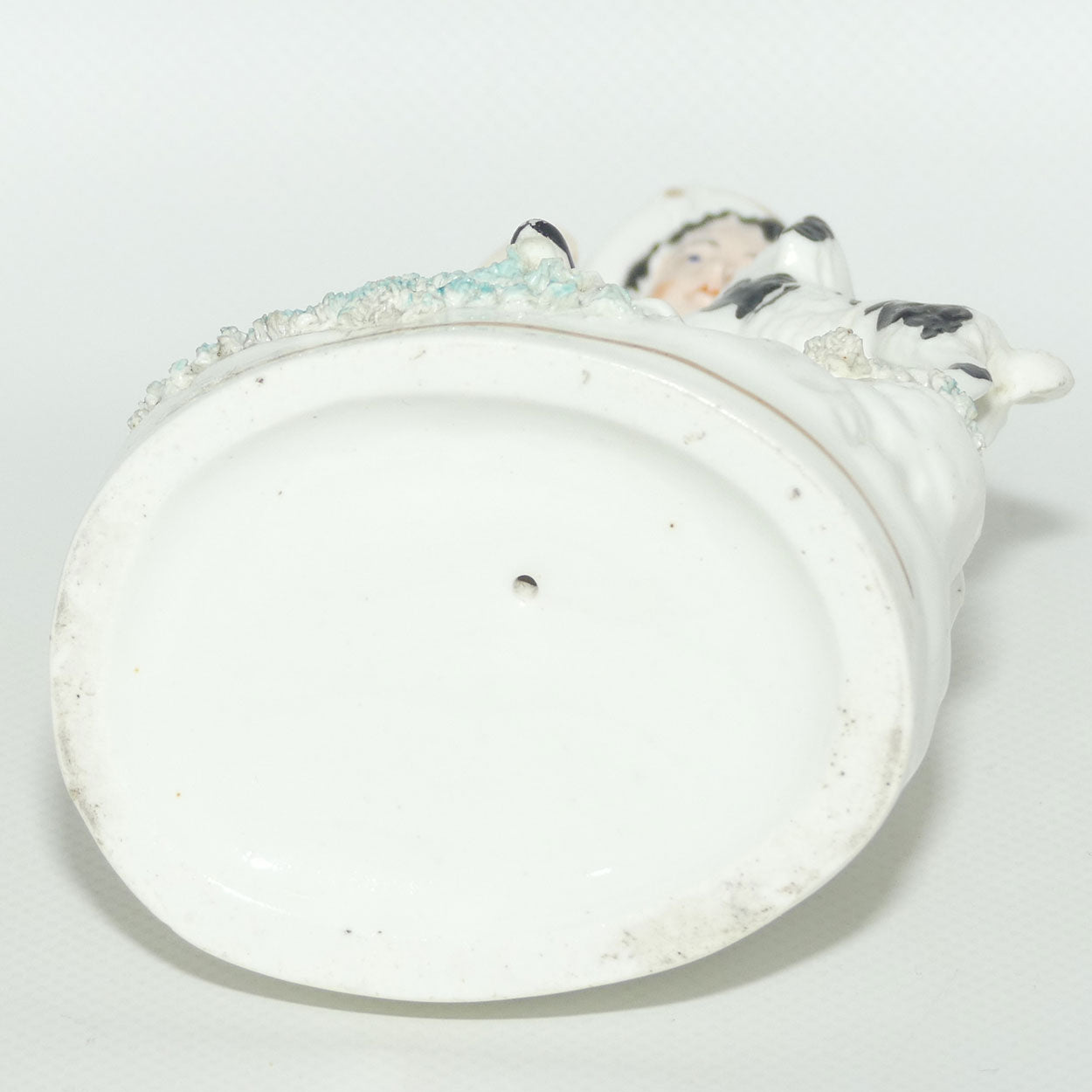 Early 19th Cent Staffordshire Porcelain Boy with Begging Spaniel