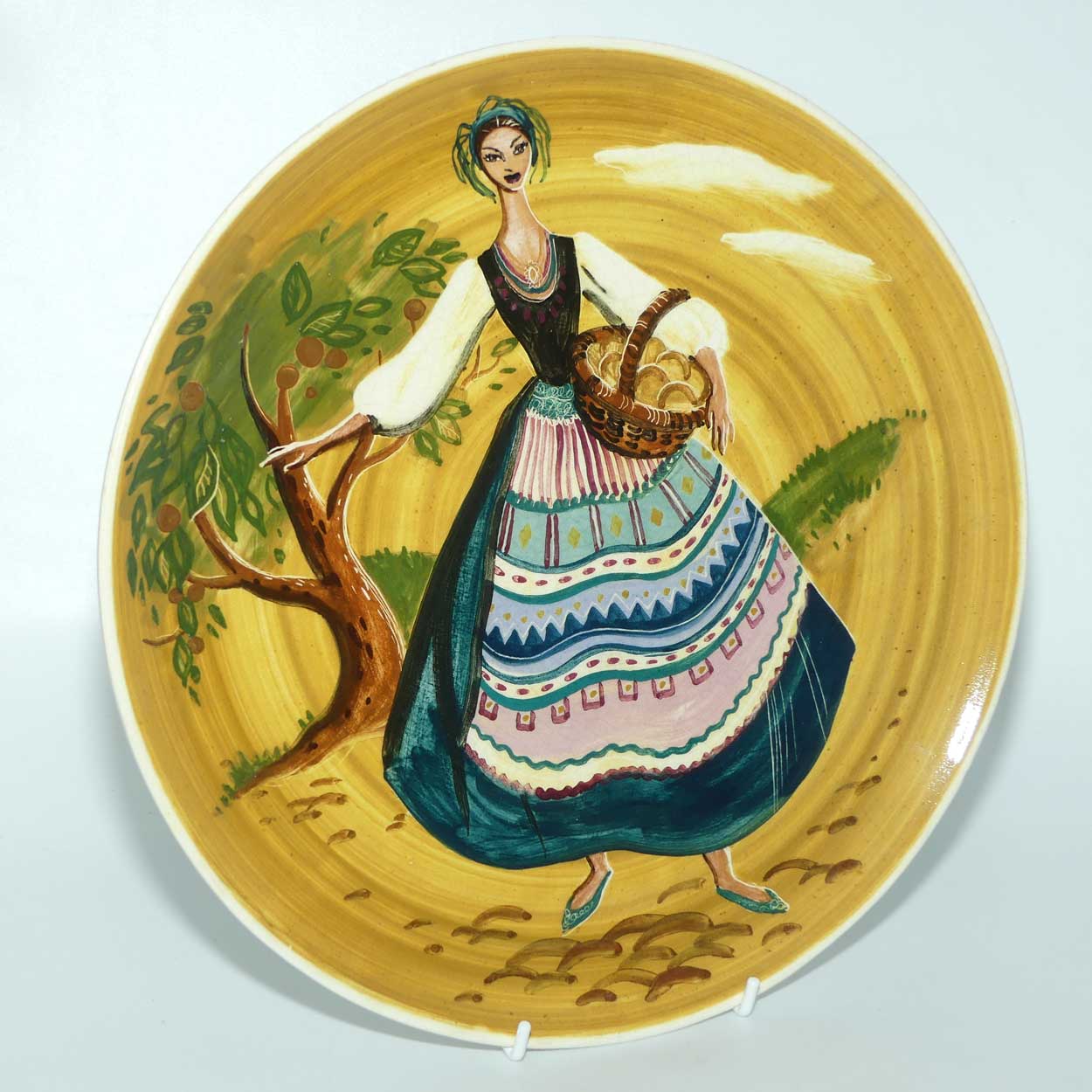 Martin Boyd Spanish Lady design wall plaque | 30cm diam