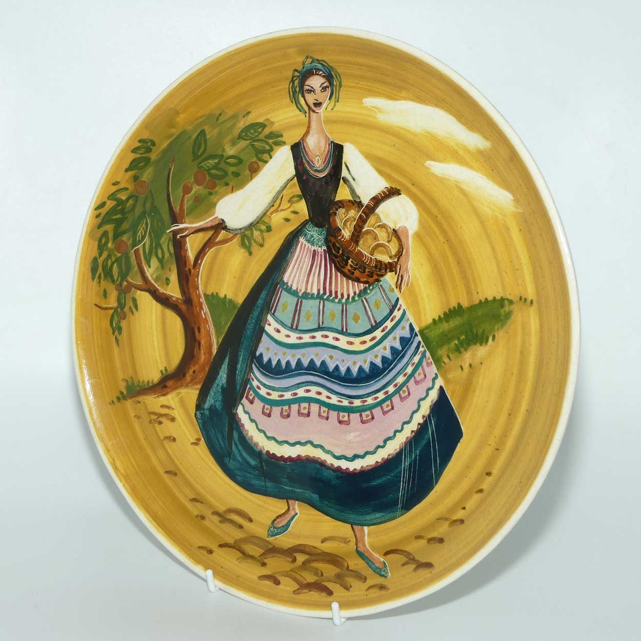 Martin Boyd Spanish Lady design wall plaque | 30cm diam
