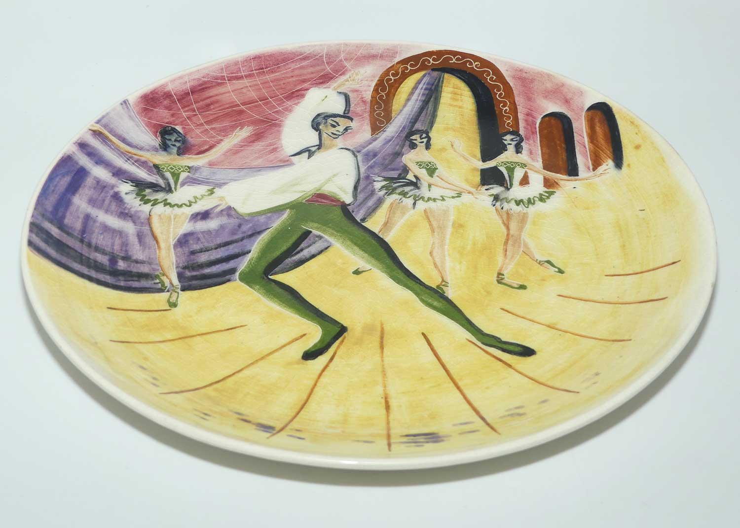 Martin Boyd Spanish Dancer and Ballerinas design wall plaque | 32.5cm diam