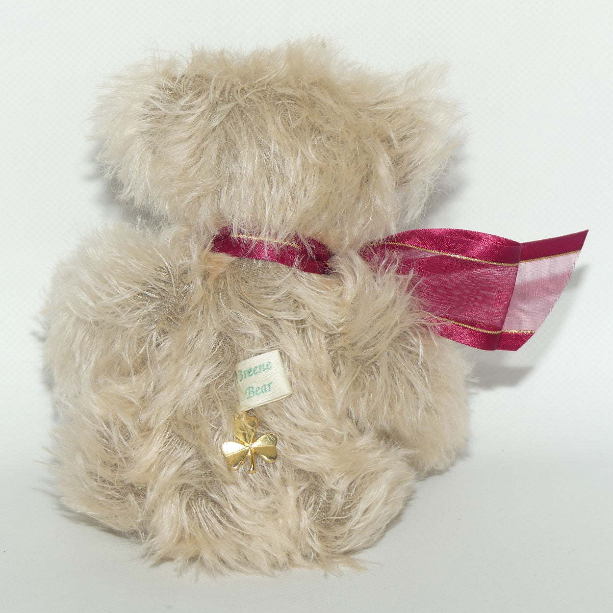 Vintage Handmade Breene Bear by Liz | Maroon Ribbon