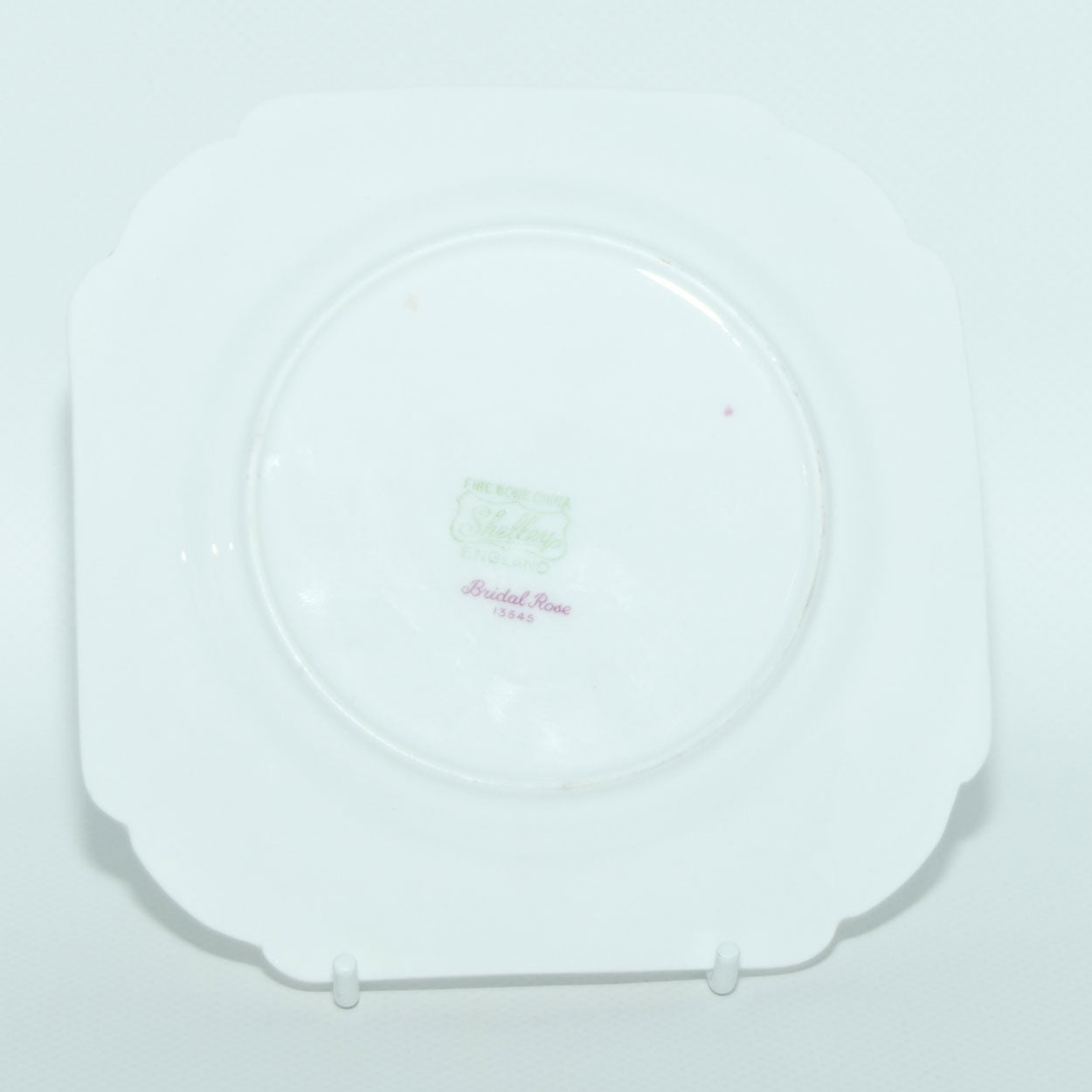 Shelley Dainty shape Bridal Rose square tea plate | Pattern 13545