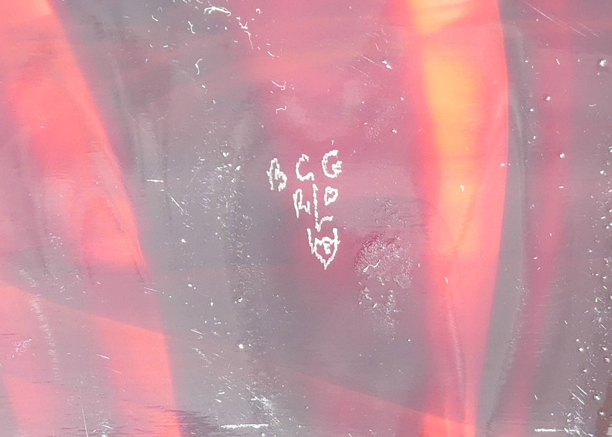 Australian Studio Art Glass | Brittania Creek Glass | Rob Knottenbelt Rouge Glass plate