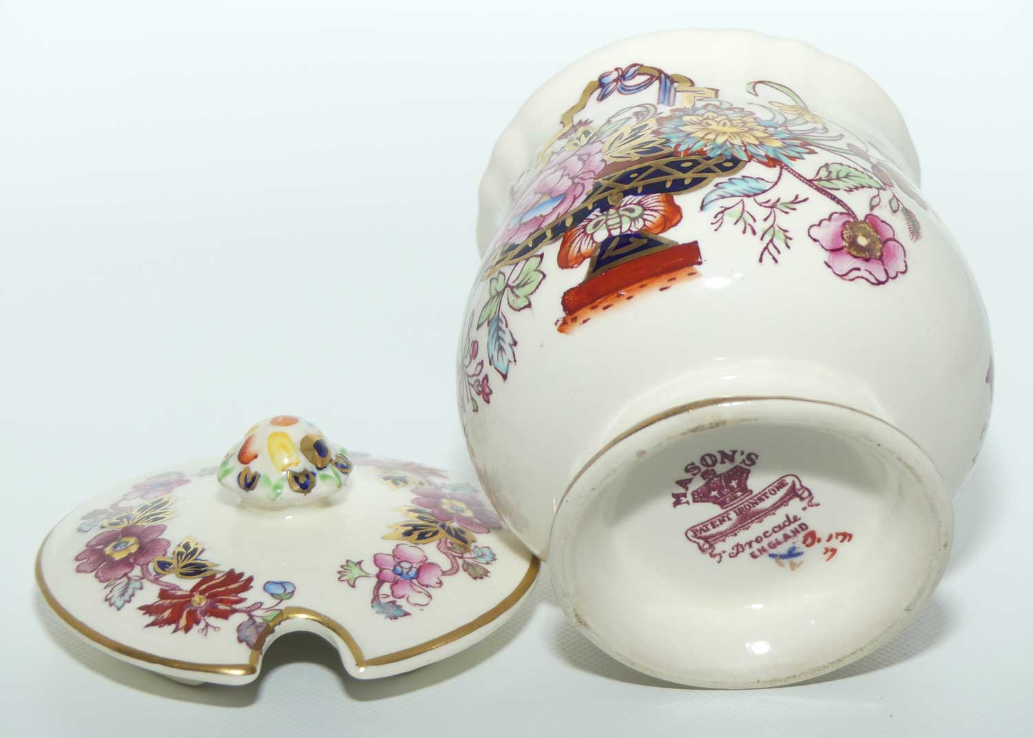Masons Ironstone Brocade pattern jam pot