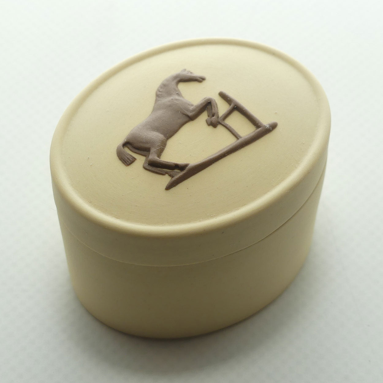Wedgwood Jasper | Brown on Cane | Stubbs Horses trinket box | #2