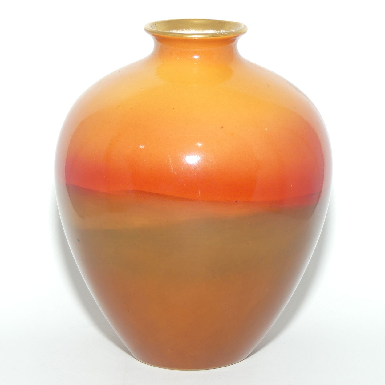 Royal Doulton hand painted and gilt Cattle bulbous vase |Brown|