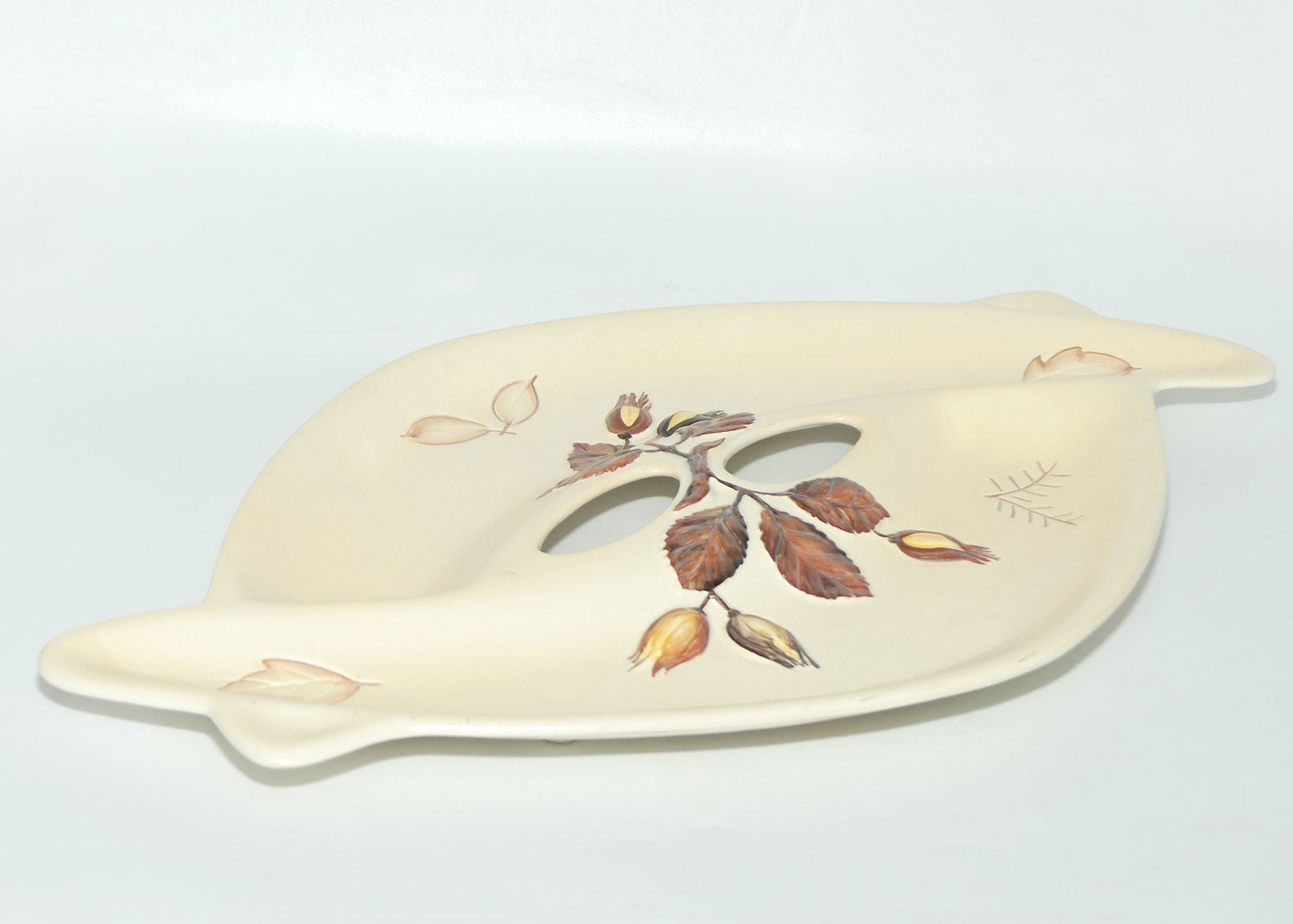 Carlton Ware Hazelnut pattern double boomerang dish | 43cm wide