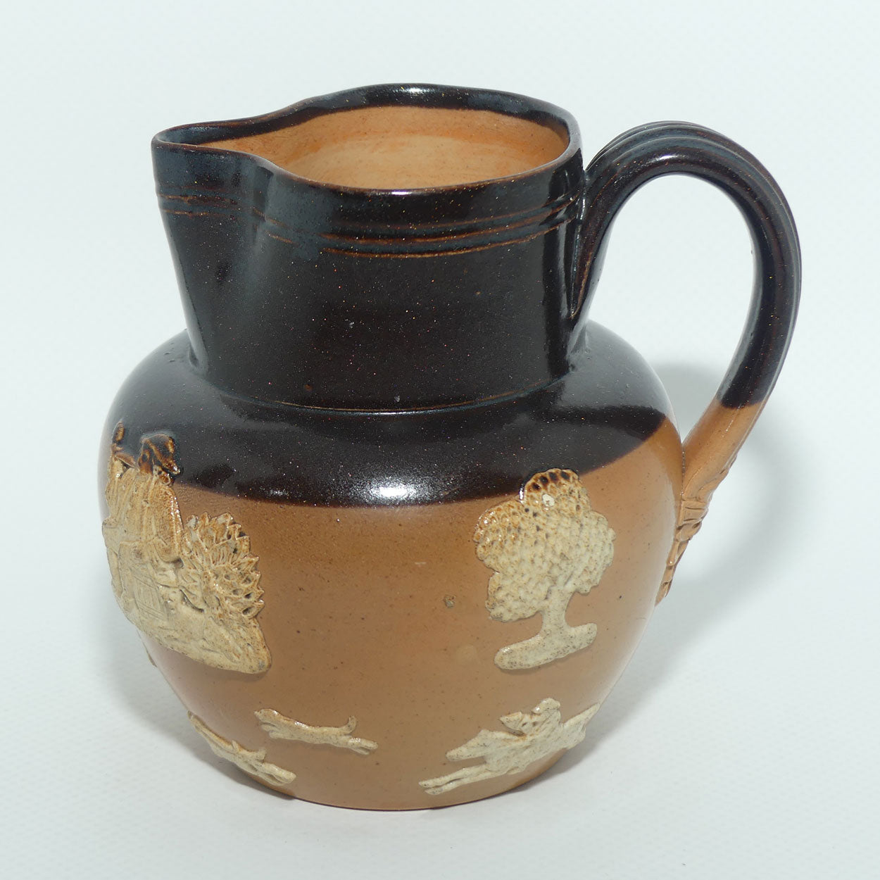 Royal Doulton Harvest Hunting small round jug | Brown Mica