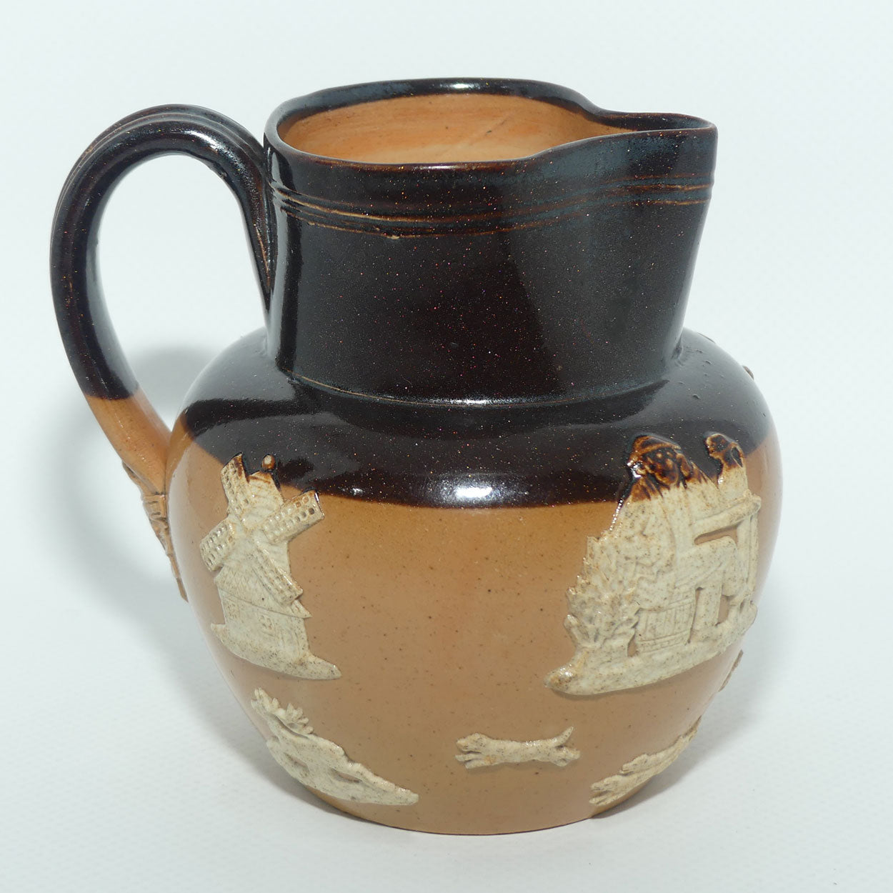 Royal Doulton Harvest Hunting small round jug | Brown Mica